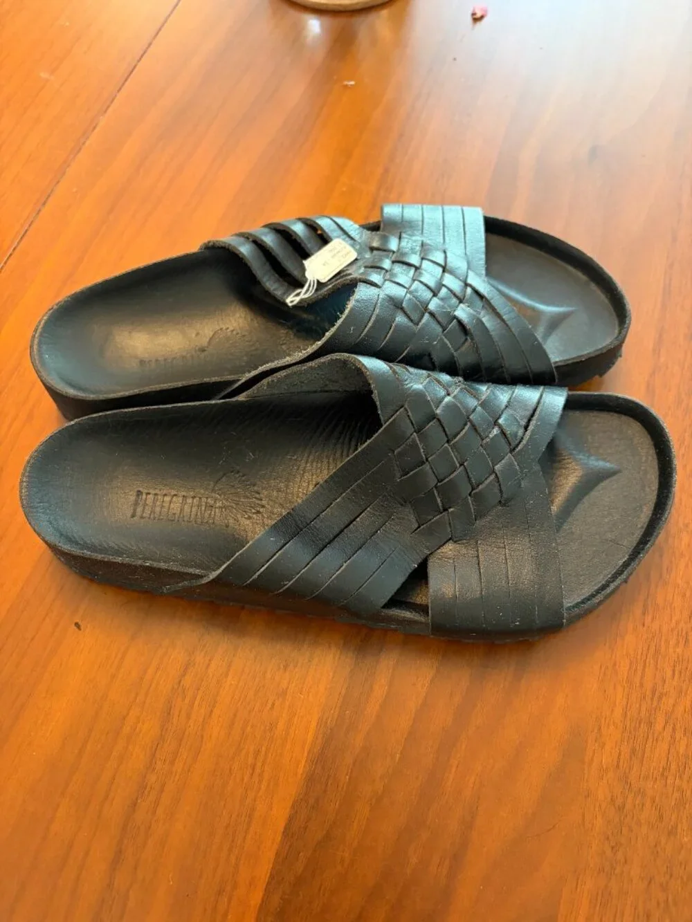 100% Handcrafted Leather Mexican Peregrina Aztecas Sandals - Size 7 (24CM Mex) - Picture 2 of 3